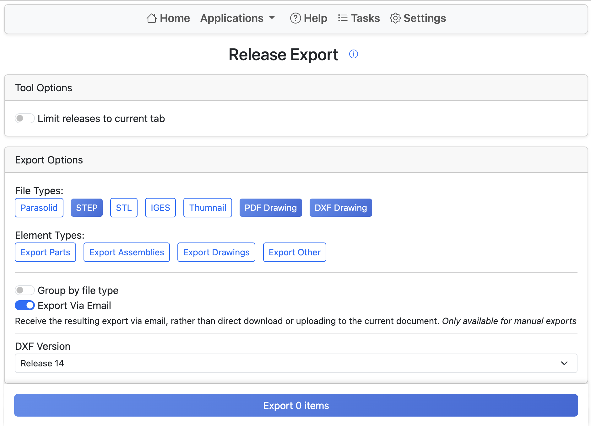 Release Export